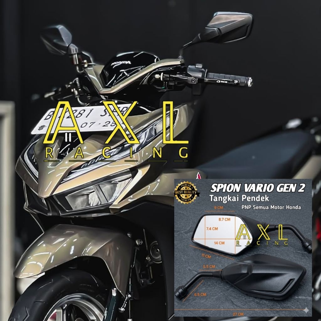 SPION HONDA VARIO GEN 2 TANGKAI PENDEK - SPION HONDA VARIO 125 150 LED NEW GEN 1