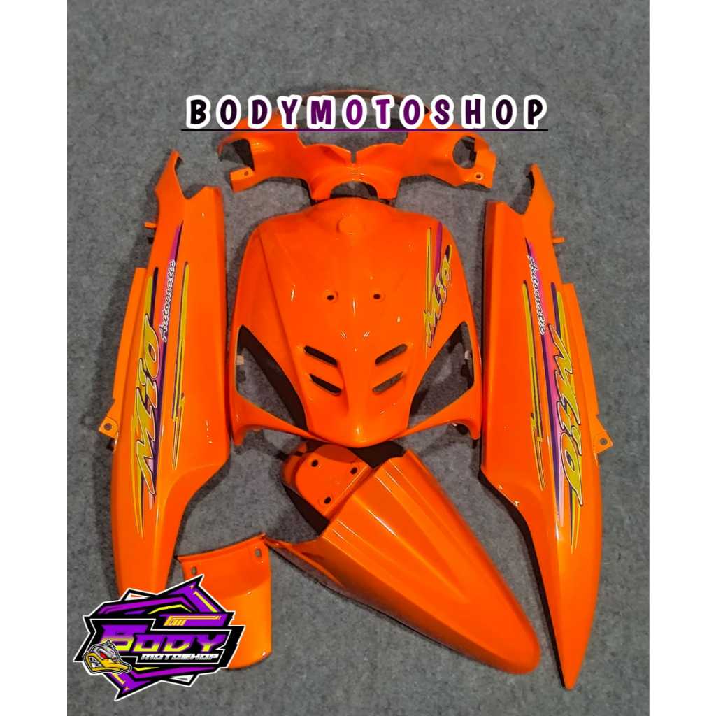 cover body ful set bodi halus yamaha mio sporti lama 2004 2005 2006 2007 sporty 5tl warna orange ore