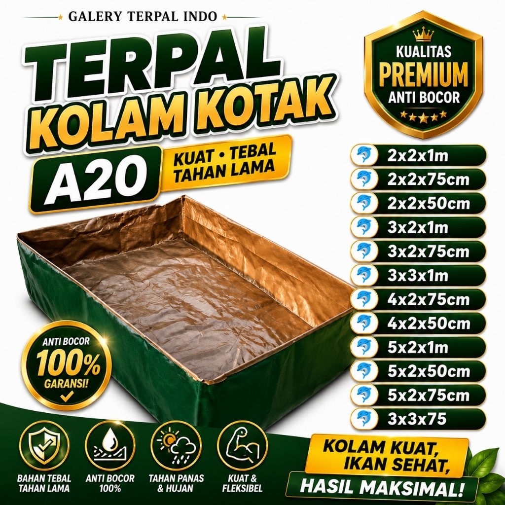 terpal kolam ikan Terpal plastik Korea Tebal A20 terpal tebal terpal penampungan air terpal korea