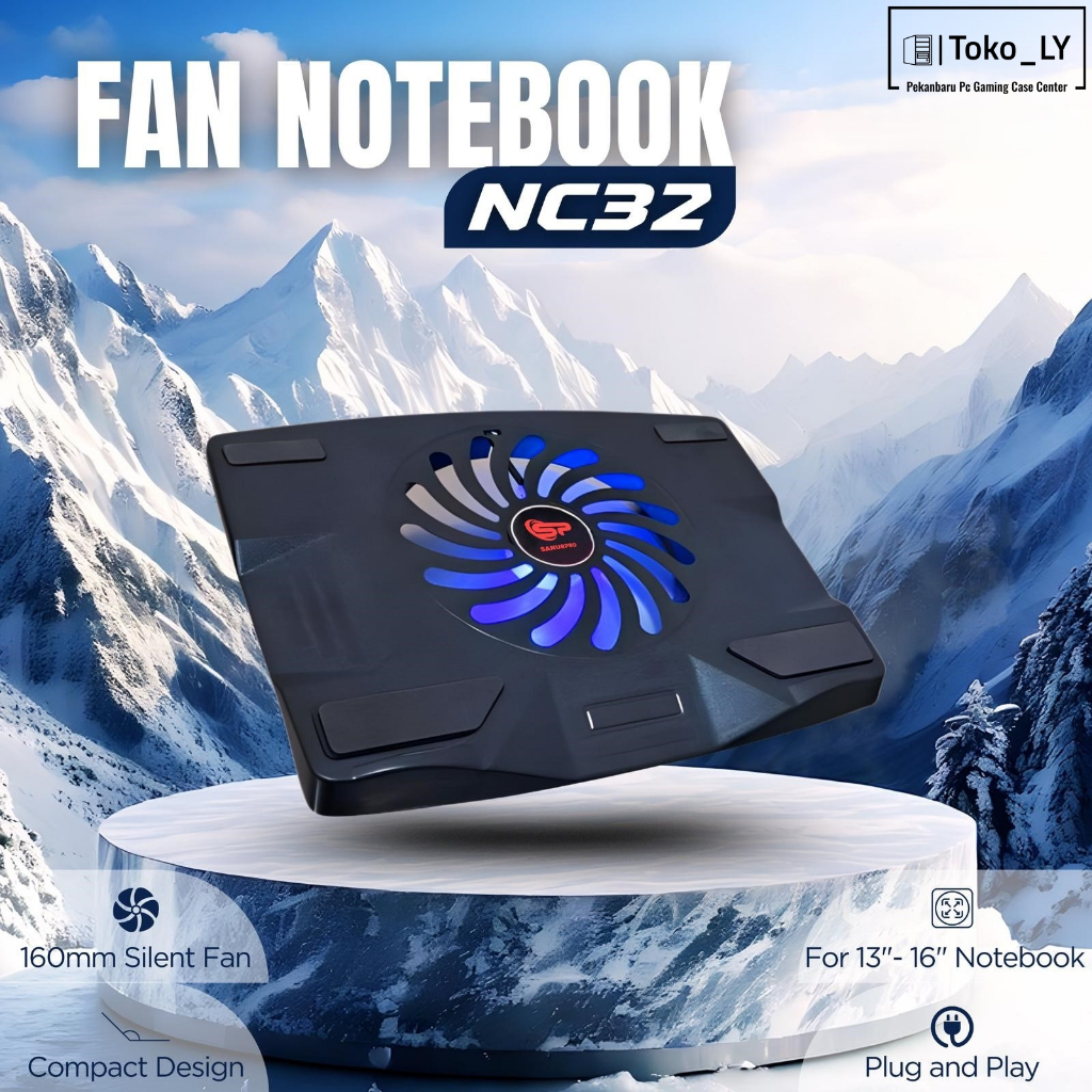 FAN NOTEBOOK  BIG FAN 16CM - SANURPRO NC32