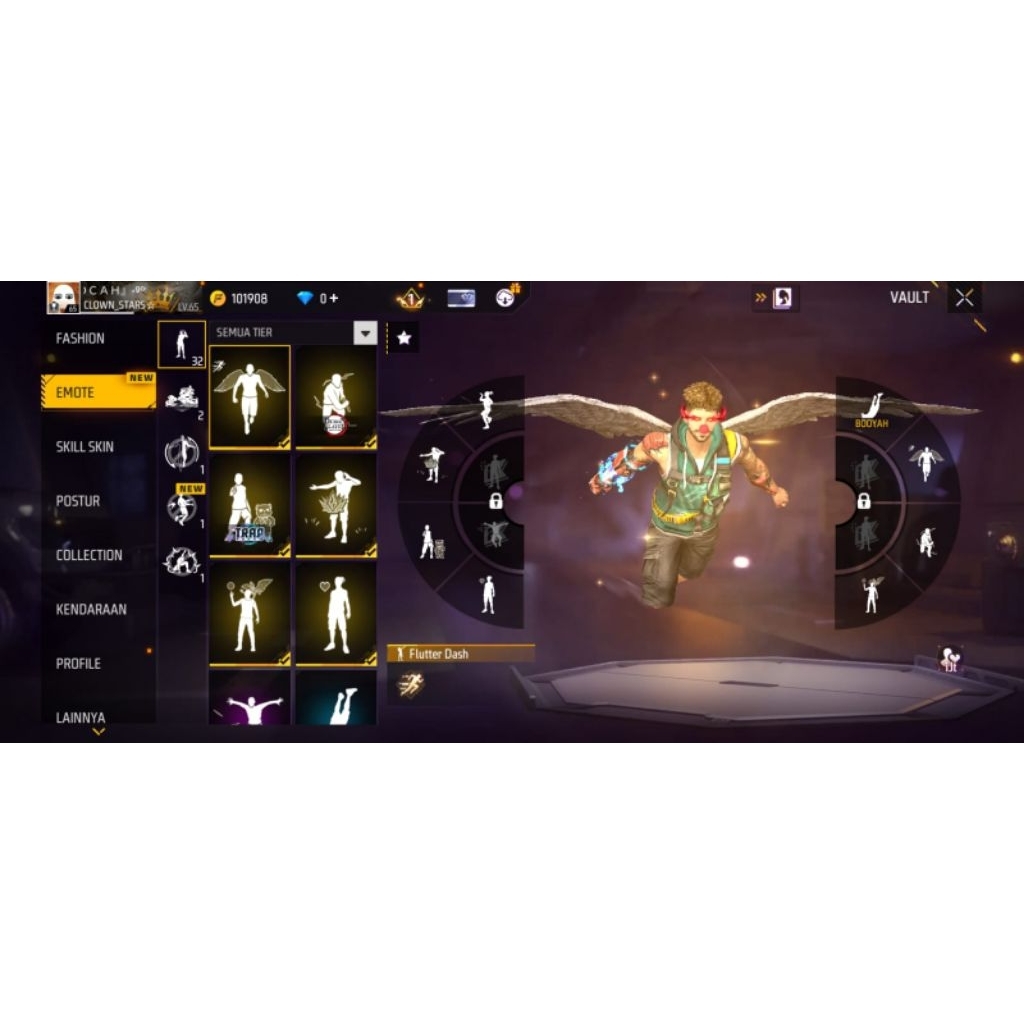 AKUN FF SPEK S6 OLD SG EVO OTW MAX COWOK/CEWEK