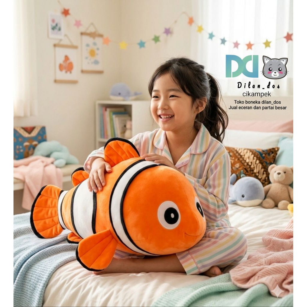 Boneka ikan Nemo XL Boneka Ikan Badut Laut Nemo
