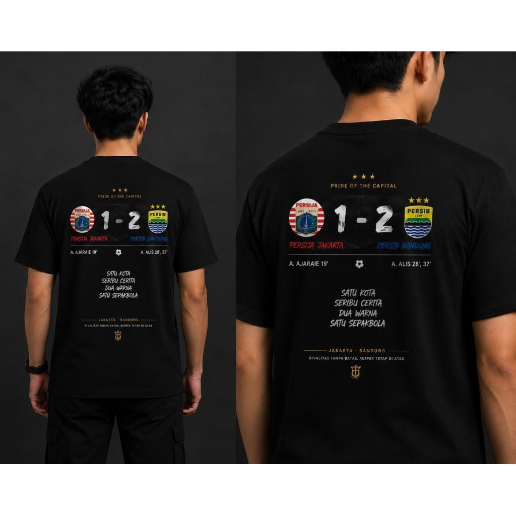 Kaos Persib Bandung Vs Persija Satu Kota Seribu Cerita Kaos Bahan Katun Sablon Dtf