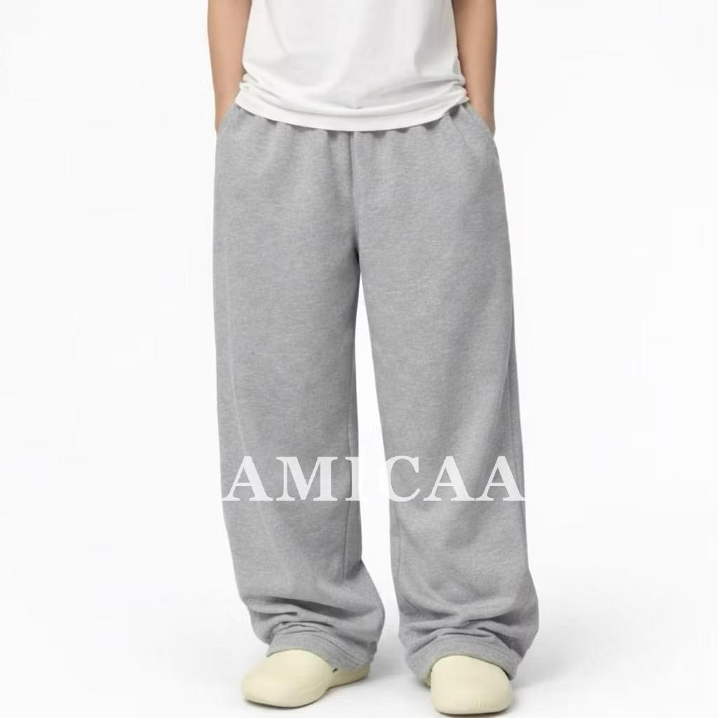 Celana Baggy Sweatpants Jogger Highwaist Korean Style Training Pria Dan Wanita Casual