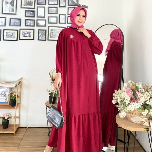 Gamis Jumbo Mewah Ld 130 Ld 140 XXXL Sampai XXXXL Jenna