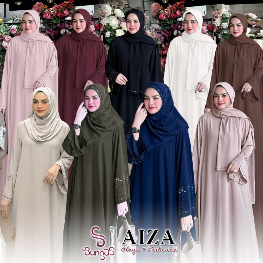 Aiza dress set pasmina original bungas syari