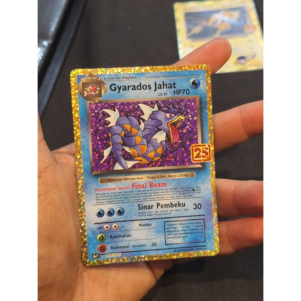 Kartu Pokemon Gyarados Jahat 25th Anniversary Indonesia