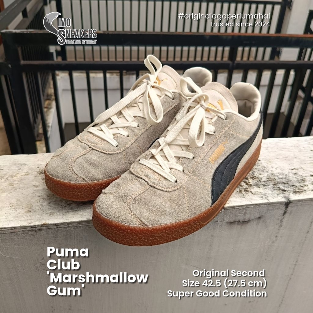 Puma Club Suede Beige Gum Sepatu Sneakers Original