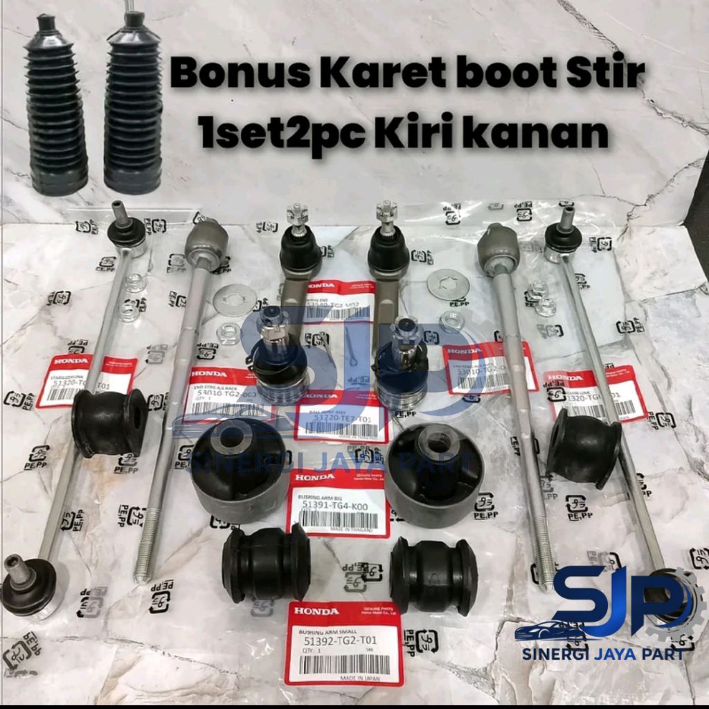 Paketan Kaki Kaki Depan Brio Satya Tie Rod End Rack End Link Stabilizer Karet Stabil Bushing Arm Bes