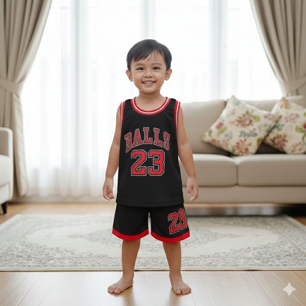 SETELAN UNISEX BAJU LEXBONG BASKET ANAK LAKI LAKI DAN PEREMPUAN USIA 1-5 TAHUN/ SETELAN BAJU ANAK LA