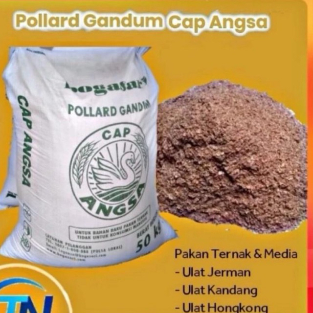 Per 500 gram Pollard Cap Angsa Pakan Ternak Penggemuk Hewan Ternak