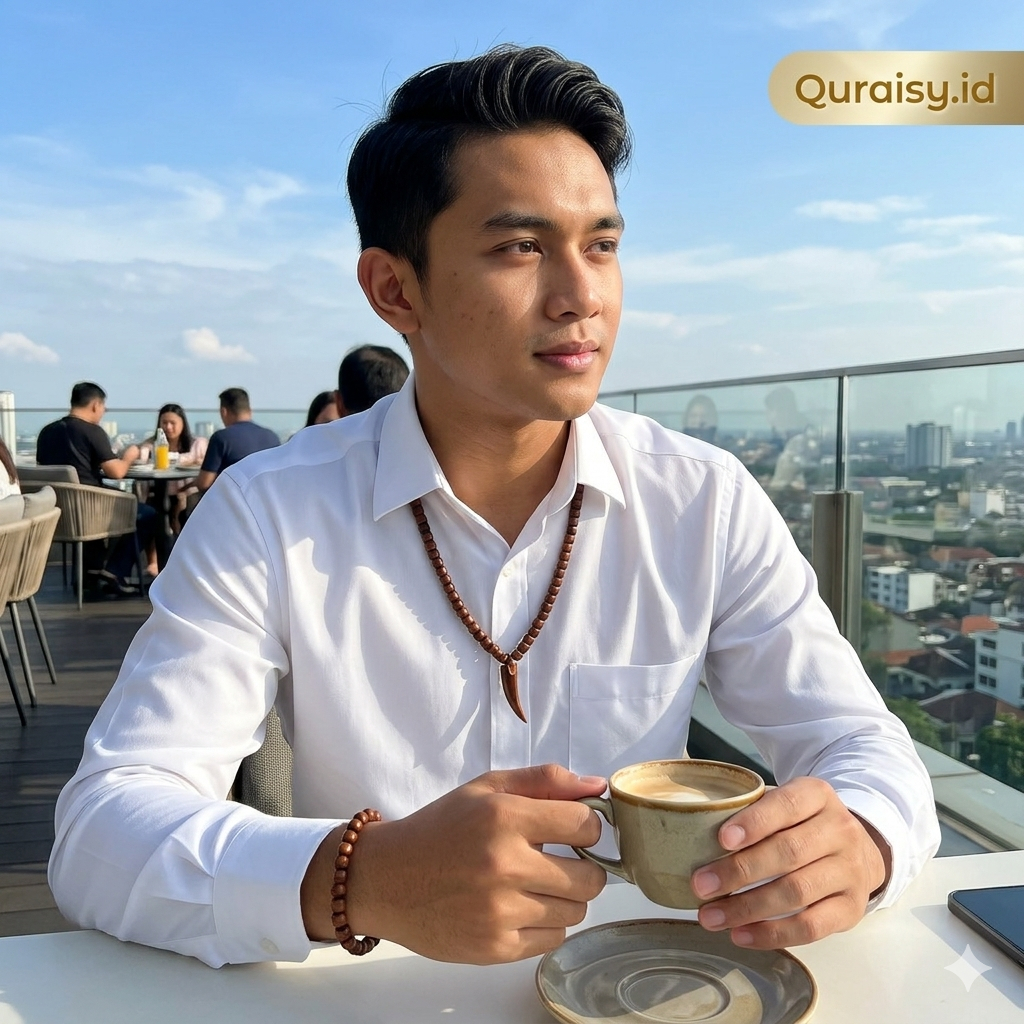 QURAISY KAUKAH - Kalung Kokka Asli Varian Taring / Cabe / Taji Free Gelang Dan parfum Roll On