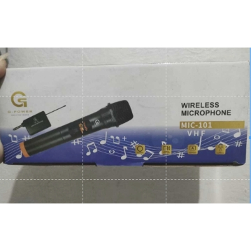 MIC KARAOKE GPOWER MIC WIRELESS VHF 101 Professional Wireless Mic tanpa kabel - VHF
