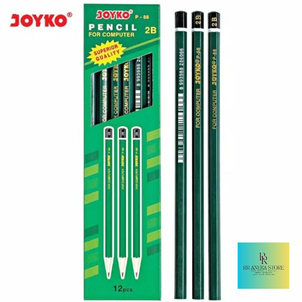 Pencil Joyko 2B P-88 / Pencil Kayu Joyko / Pencil Joyko satuan / Pensil 1 Pak / Pencil 2B Komputer /