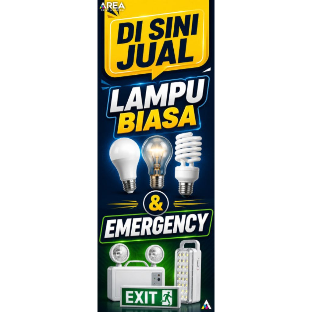 mmt banner lampu biasa lampu emergency dan alat X banner| 60x160 cm flexi 280 gsm | X banner | Y ban