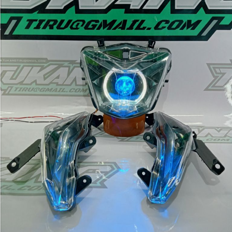 Paket Reflektor + Lampu Sen Depan Biled Uk 4.5 Inch Beat Esp Beat Street Beat Eco 2016-2019