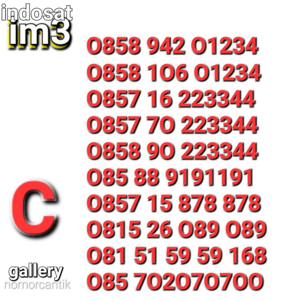 nomor indosat cantik im3 878 878 - 3333x