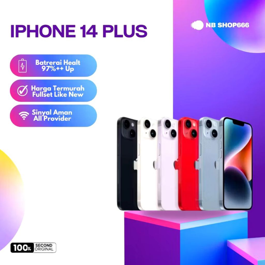 iPhone 14/14 Plus Ex Inter Original Fullset Second Like New