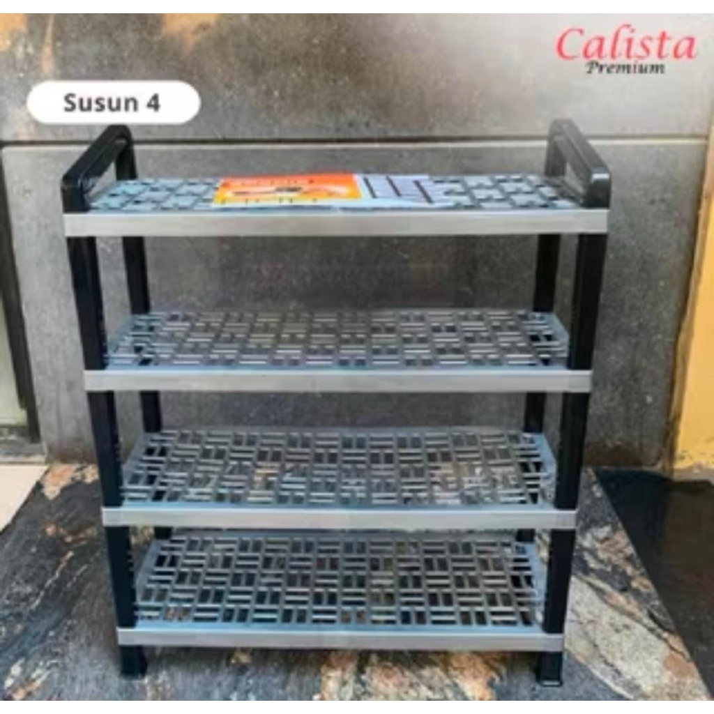 Rak Sepatu Sandal Cosmic Calista 4 Susun Rak Sepatu Portable Bongkar Pasang