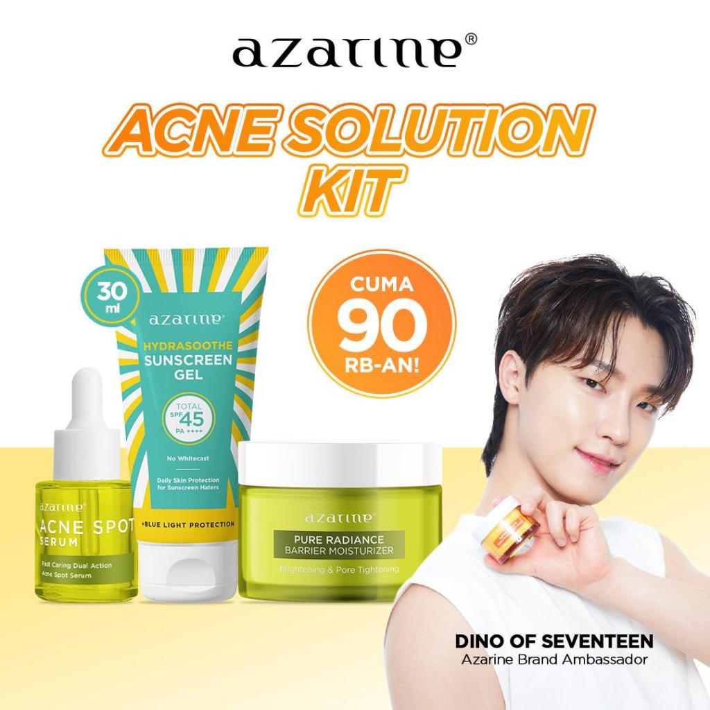 Azarine Acne Solution Kit Paket Skincare Jerawat BPOM