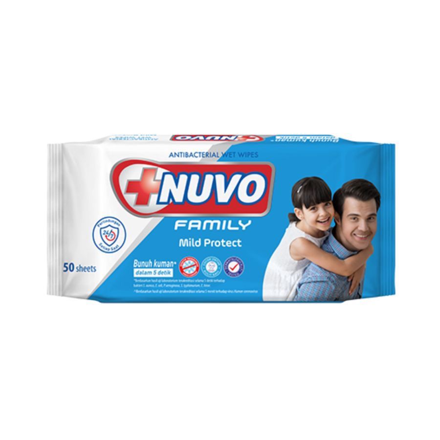 Bundle 3 Nuvo Tisu Basah Antiseptik Biru/Tisu Basah Antiseptik 50 Sheets 1pcs