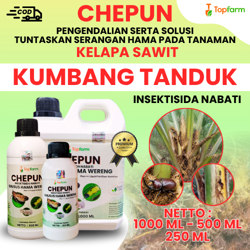 Obat Khusus Kumbang Tanduk Kelapa Sawit / Insektisida Topfarm / Obat Pembasmi Kumbang Tanduk Sawit /