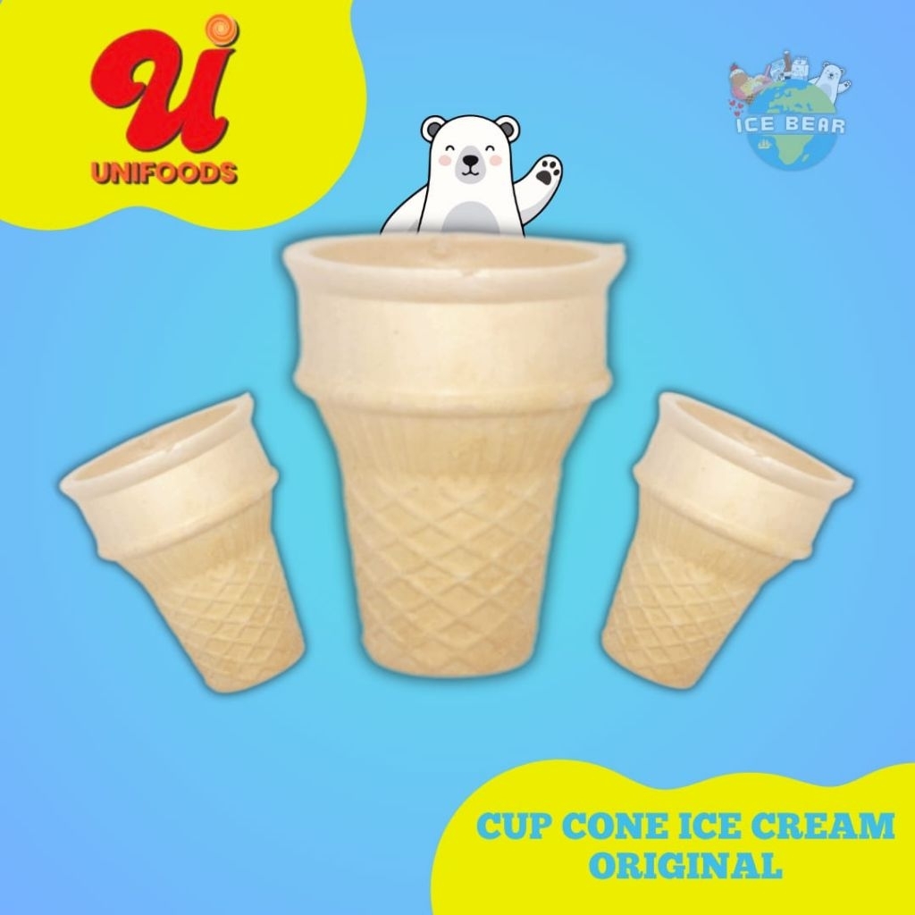 Cup Cone Ice Cream Waffle Renceng Isi 10 Pcs - Es Krim Cone Waffle Renyah