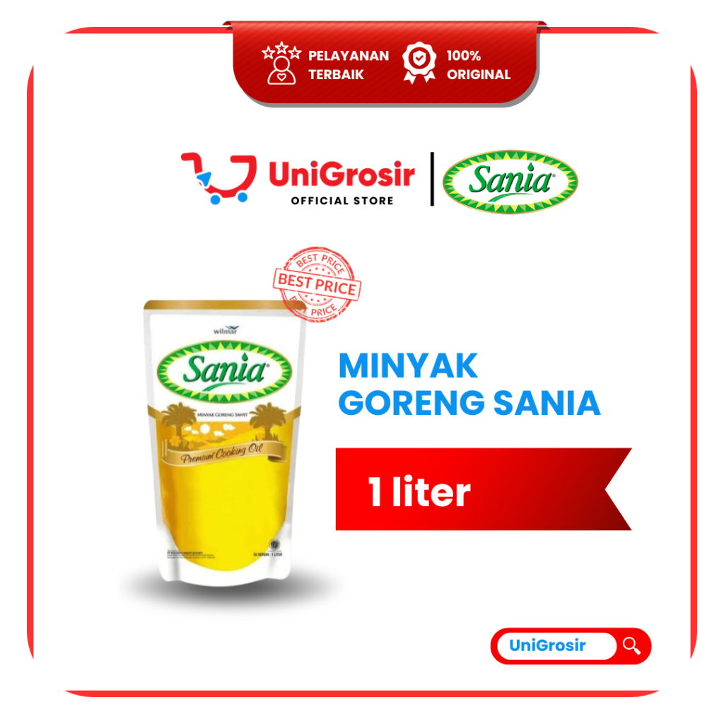 [UniGrosir] MINYAK GORENG SANIA  REFILL POUCH ~ 1 liter