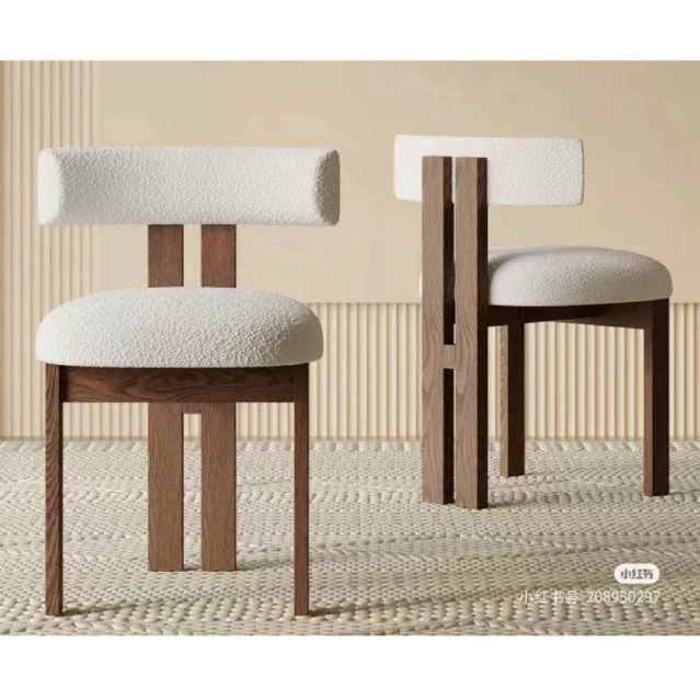 kursi makan elegan unik kayu jati solid / kursi cafe minimalis kayu busa mewah / kursi kayu unik