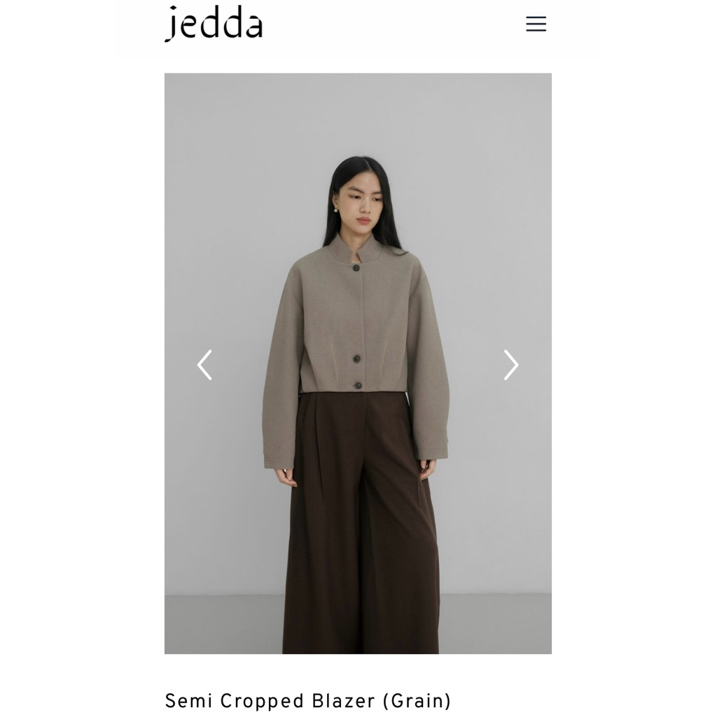 Jedda semi cropped blazer (Grain