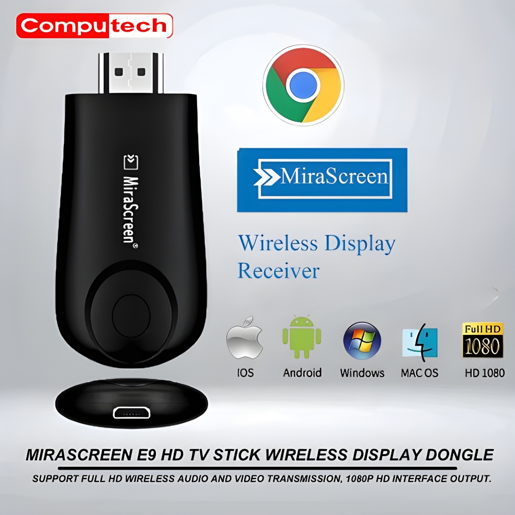 MiraScreen E9 HD TV Stick Wireless Display Dongle 2.4G