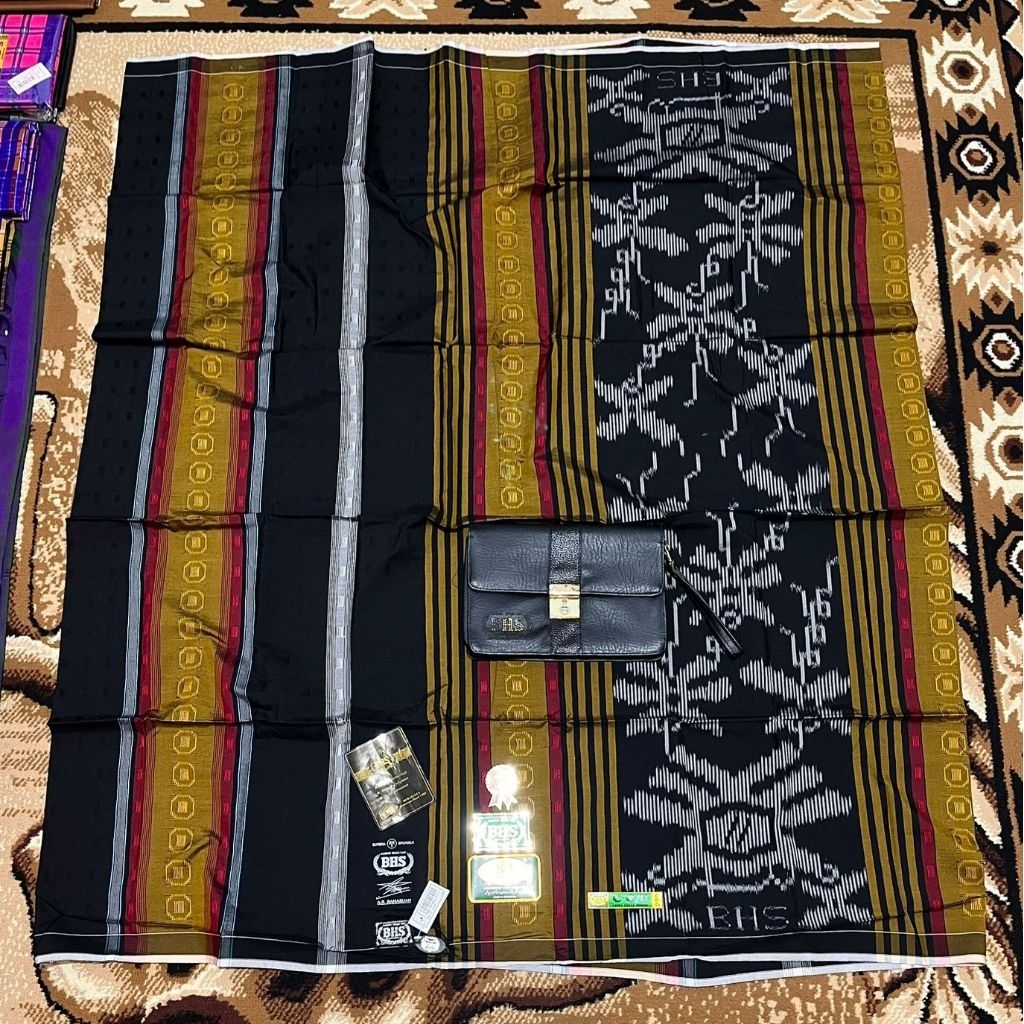 Sarung BHS Spusilk SKB,CCT,CCS,CSI,CTI Silver Lawas Full Sutra Spunsilk 210 Songket Crepe Istimewa L