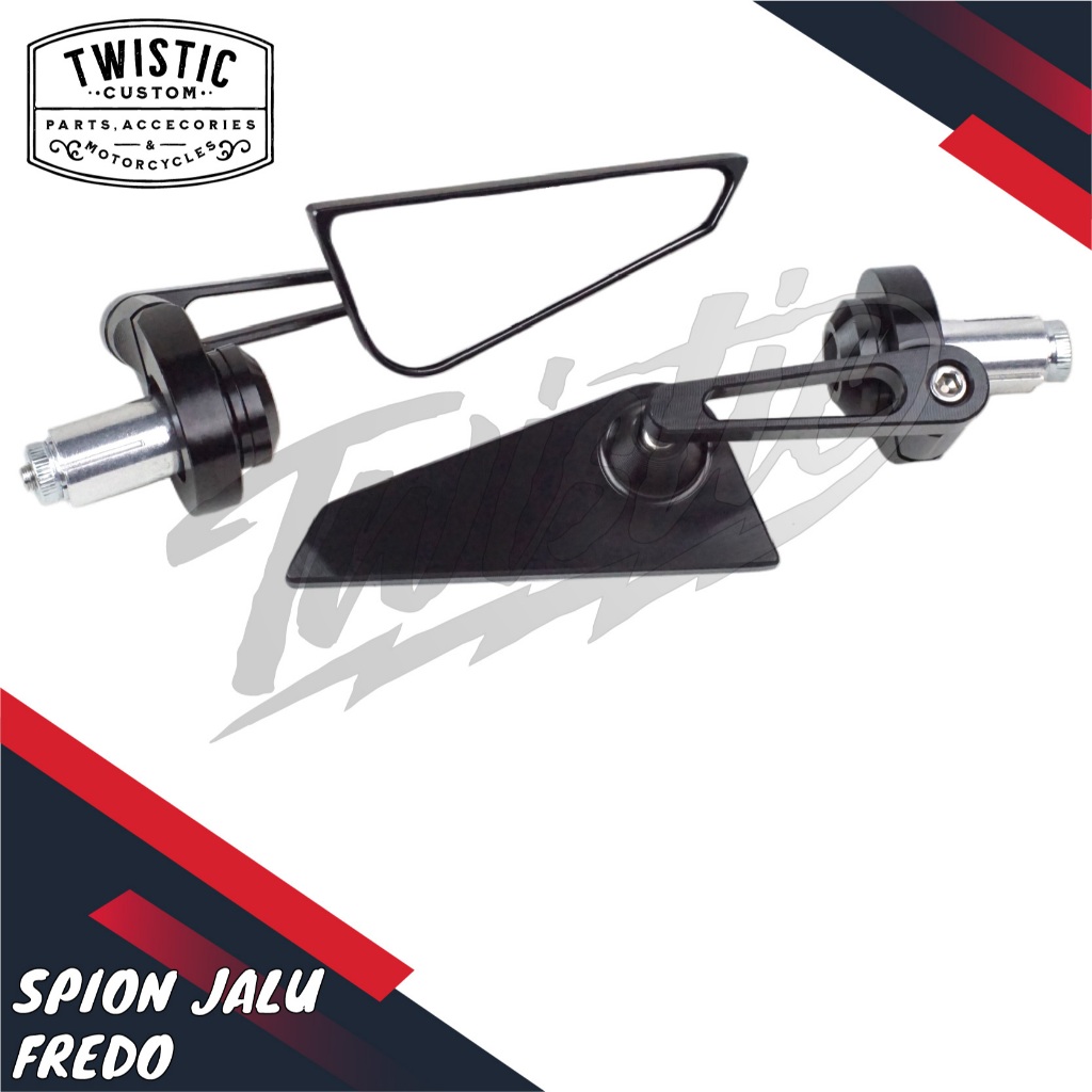 Spion Jalu Bar End Fredo Model Rizoma Edge Motor W175 W250 XSR155 Benelli PE 250 Benda V252C Morbius