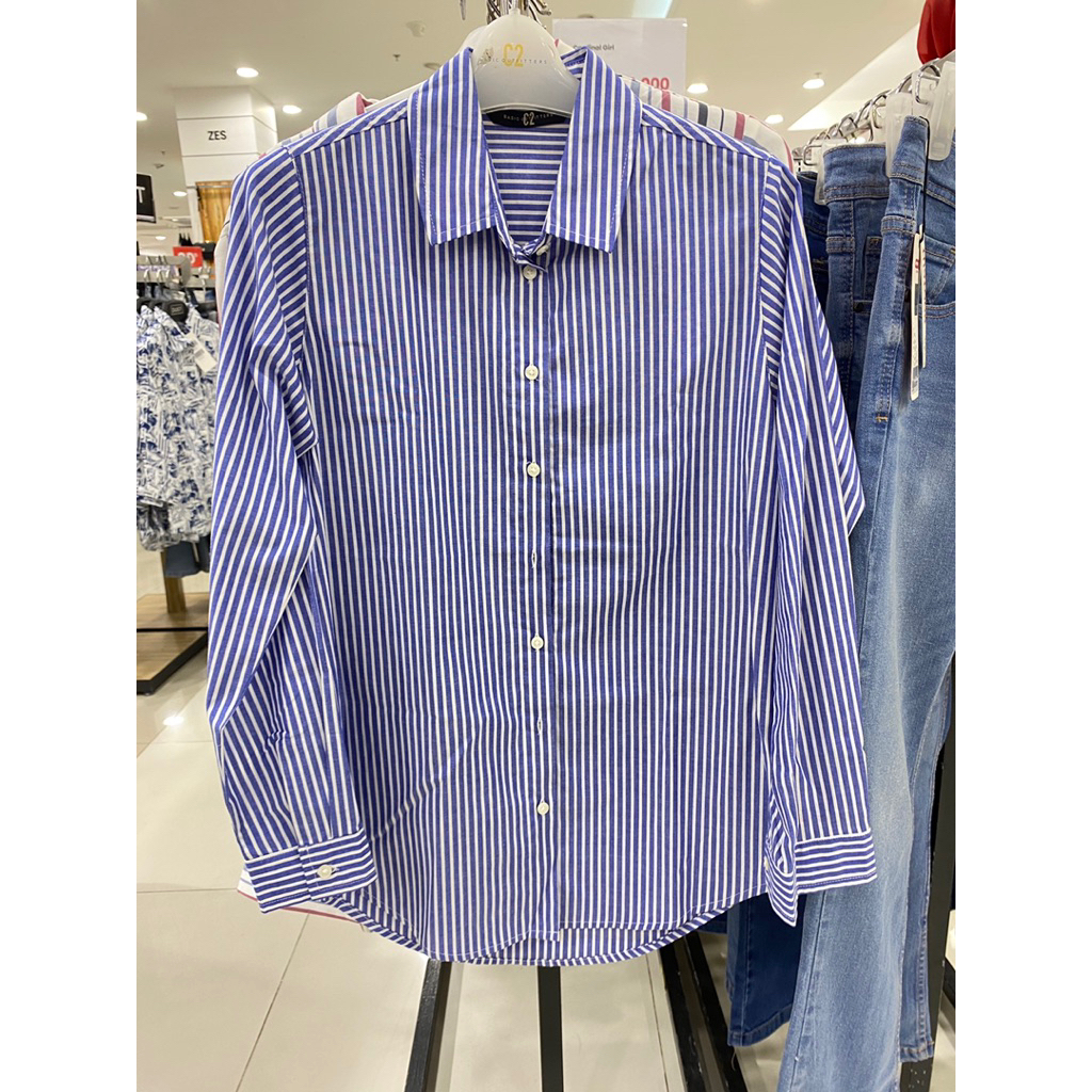 kemeja stripe merk c2 ori matahari best seller