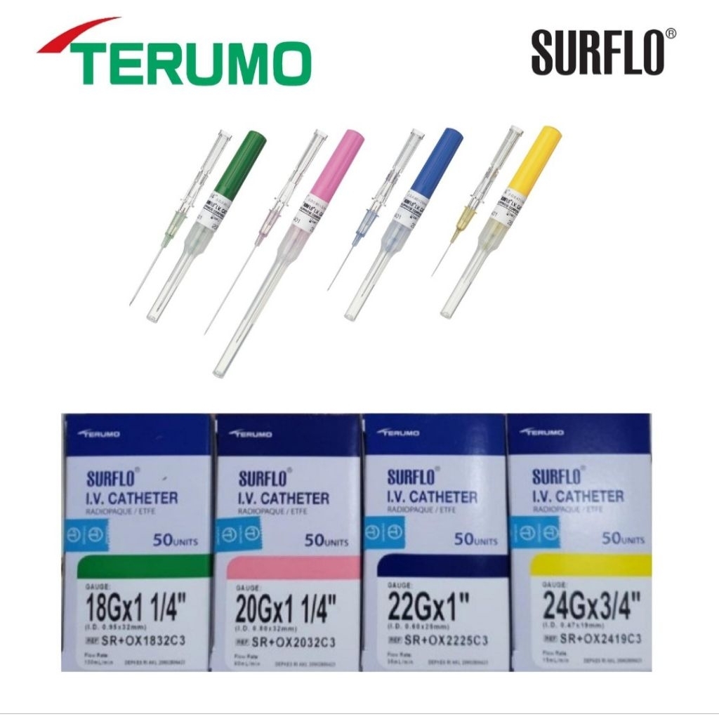 IV catheter surflo no.18.20 22.24