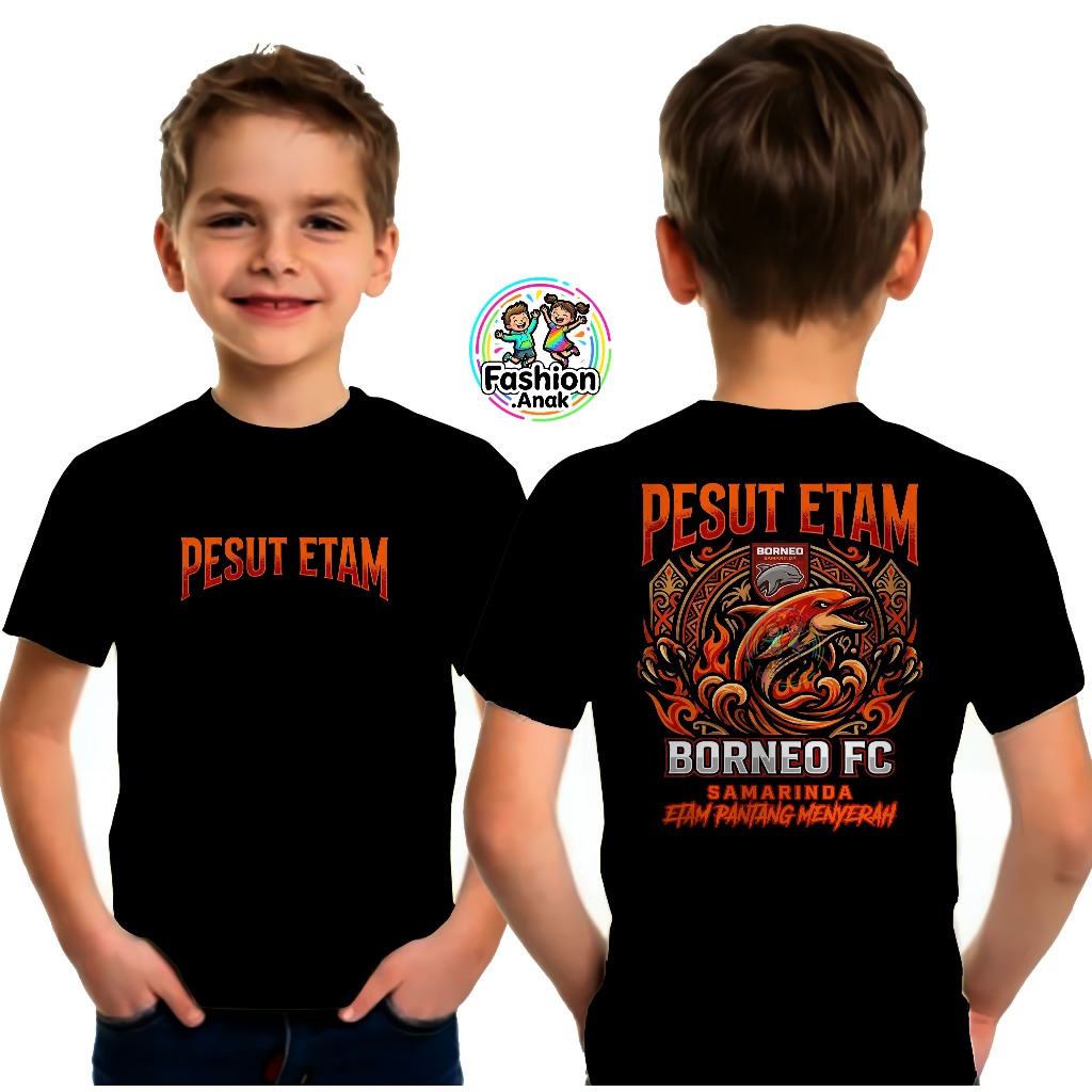 Kaos Anak Pesut Etam Borneo FC Bahan Lembut Adem