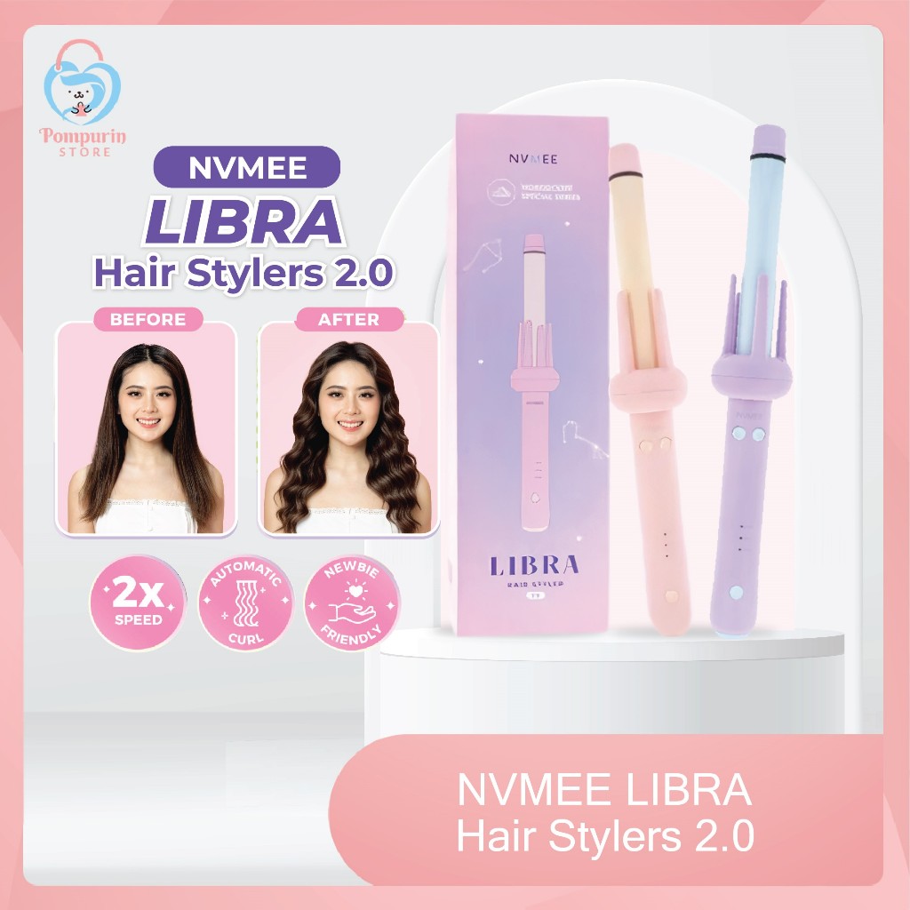 NVMEE LIBRA Hair Stylers 2.0  - Catokan Rambut Keriting / Catok Curly Otomatis 28mm