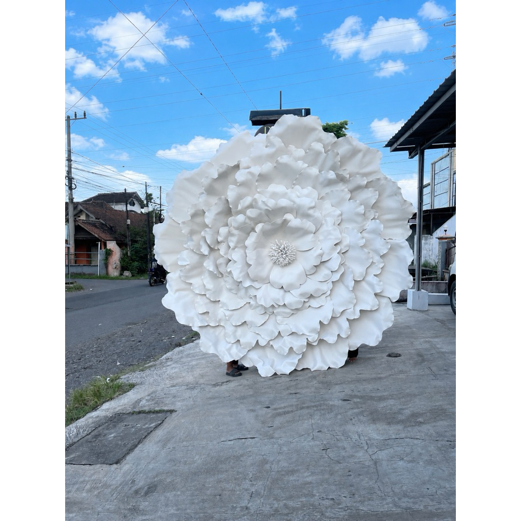giant flower , backdrop bunga, bunga dekorasi
