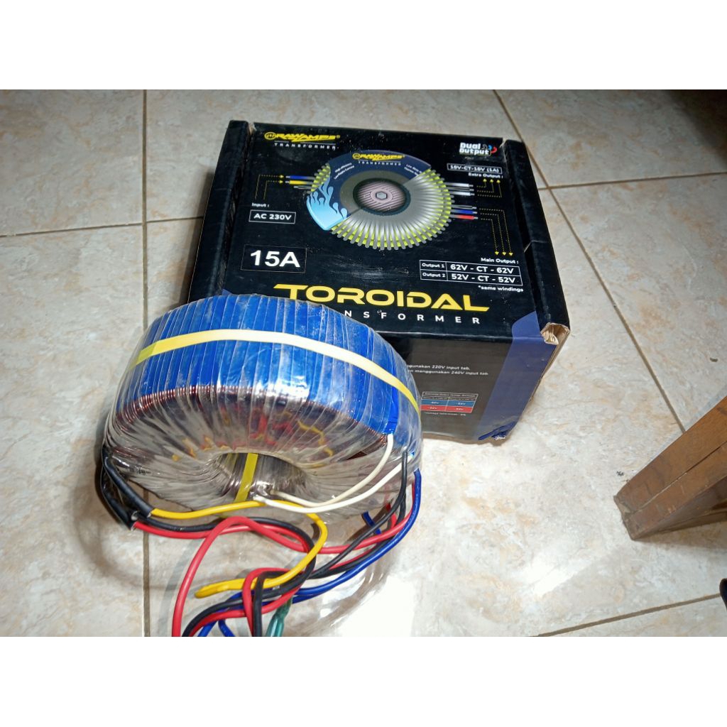 trafo toroid rawamps 15 amper ct62&55
