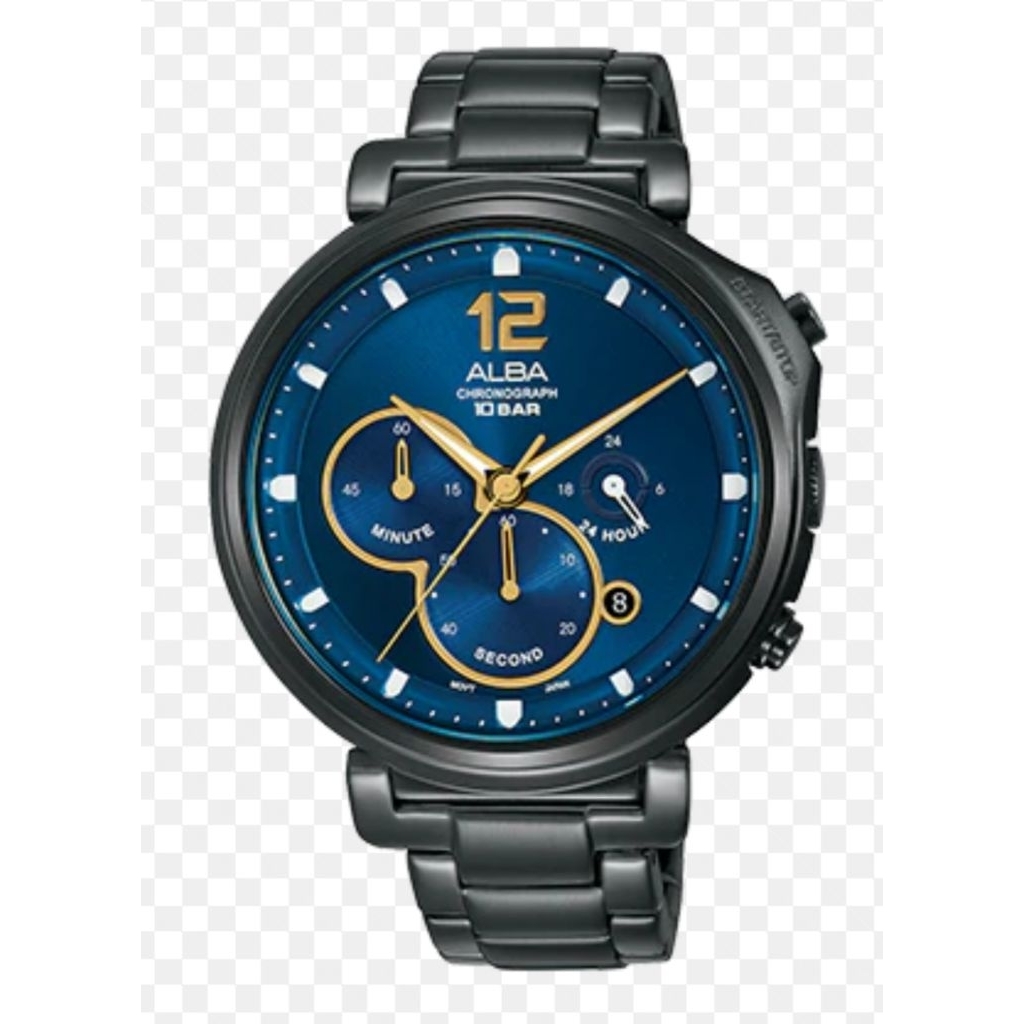 Jam Tangan Alba Active AT3E21X1 Rantai Hitam Dasar Nevy