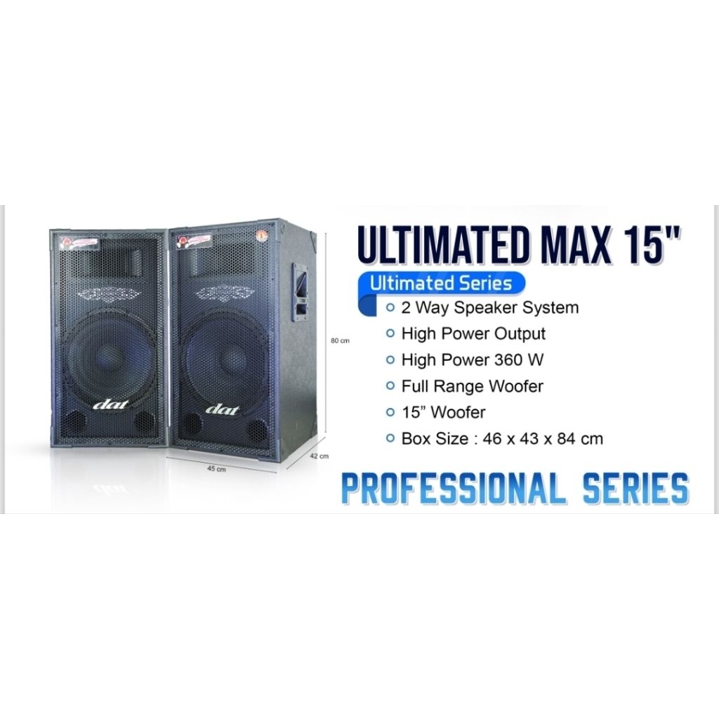 Speaker pasif 15 inch dat ultimate 15 pro max pasiv sound system ds1570