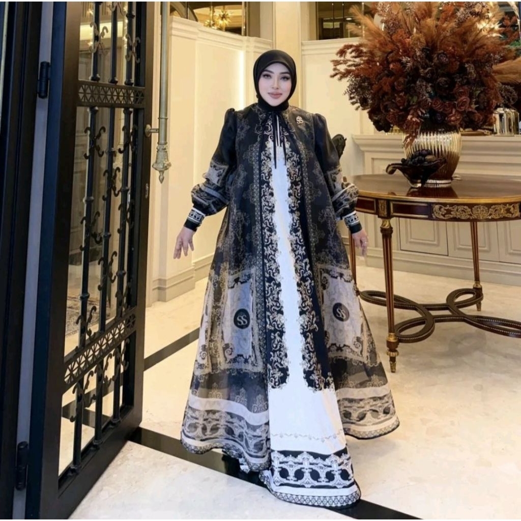 Gamis Organza Printing Ori Shellasaukia