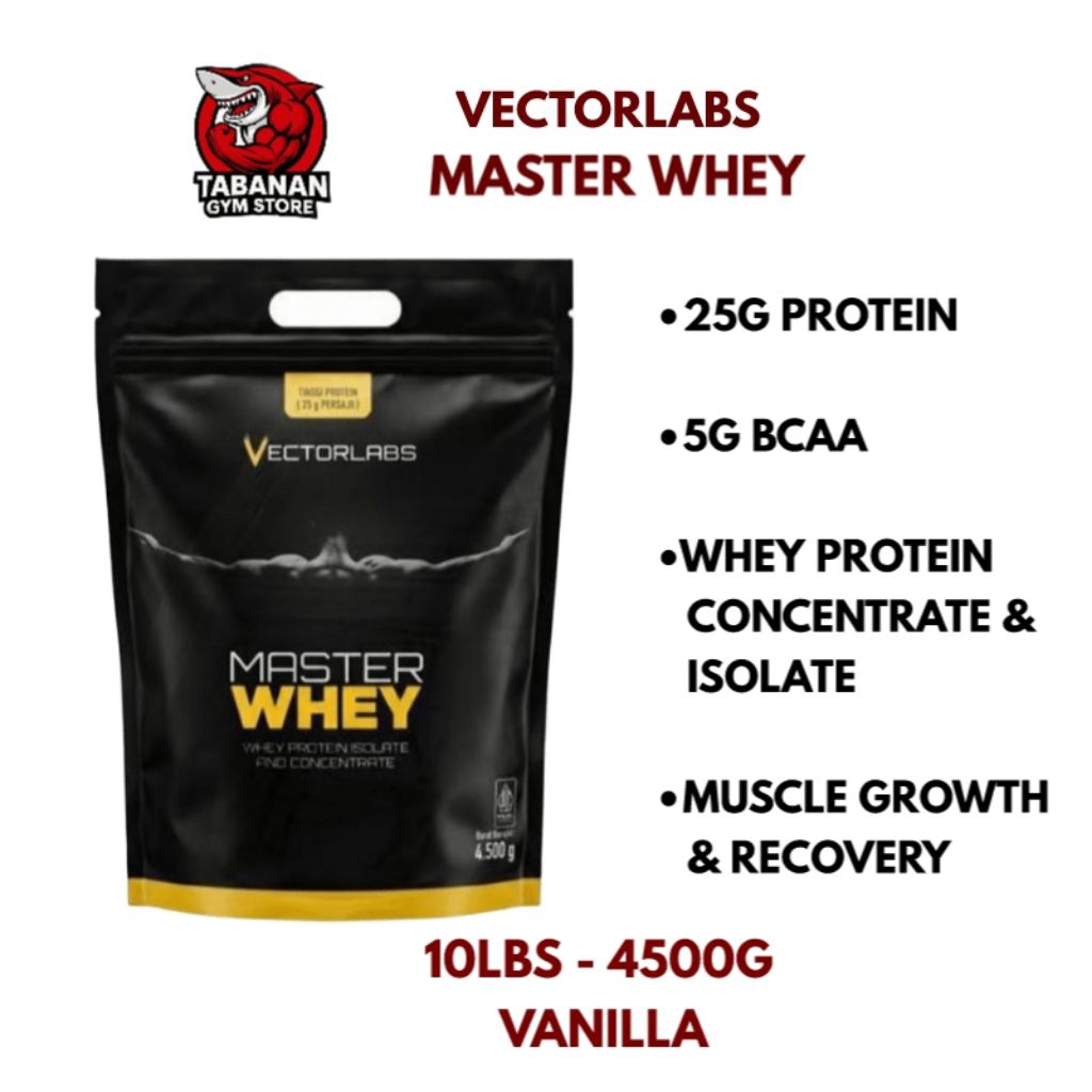 Vectorlabs MASTER WHEY 10 lbs - 100 Servings Whey Protein Konsentrat & Isolate 2lb 4500gr