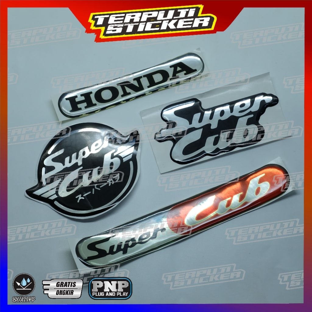 emblem timbul honda super cub/emblem logo honda super cub