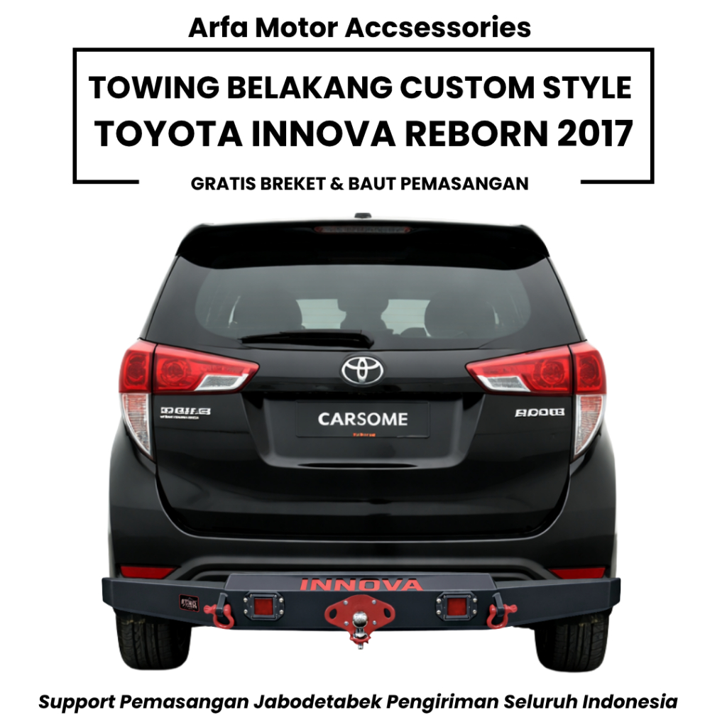 Towing belakang innova reborn 2017 custom tanduk pengaman pelindung bemper anti karat