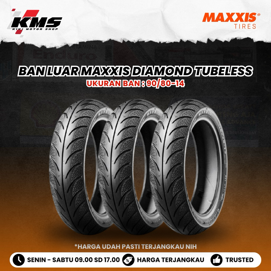 BAN LUAR MAXXIS DIAMOND TUBELESS RING 14 (MATIC)
