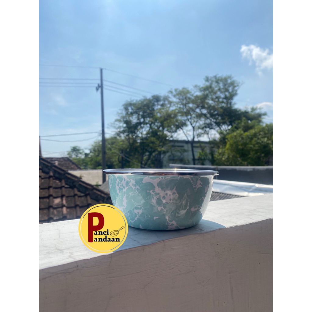 MANGKOK ENAMEL BLIRIK BIRU MANGKOK JADUL
