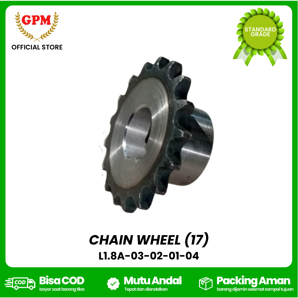 CHAIN WHEEL (17) BIMO-102, NDR-85  / L1.8A-03-02-01-04