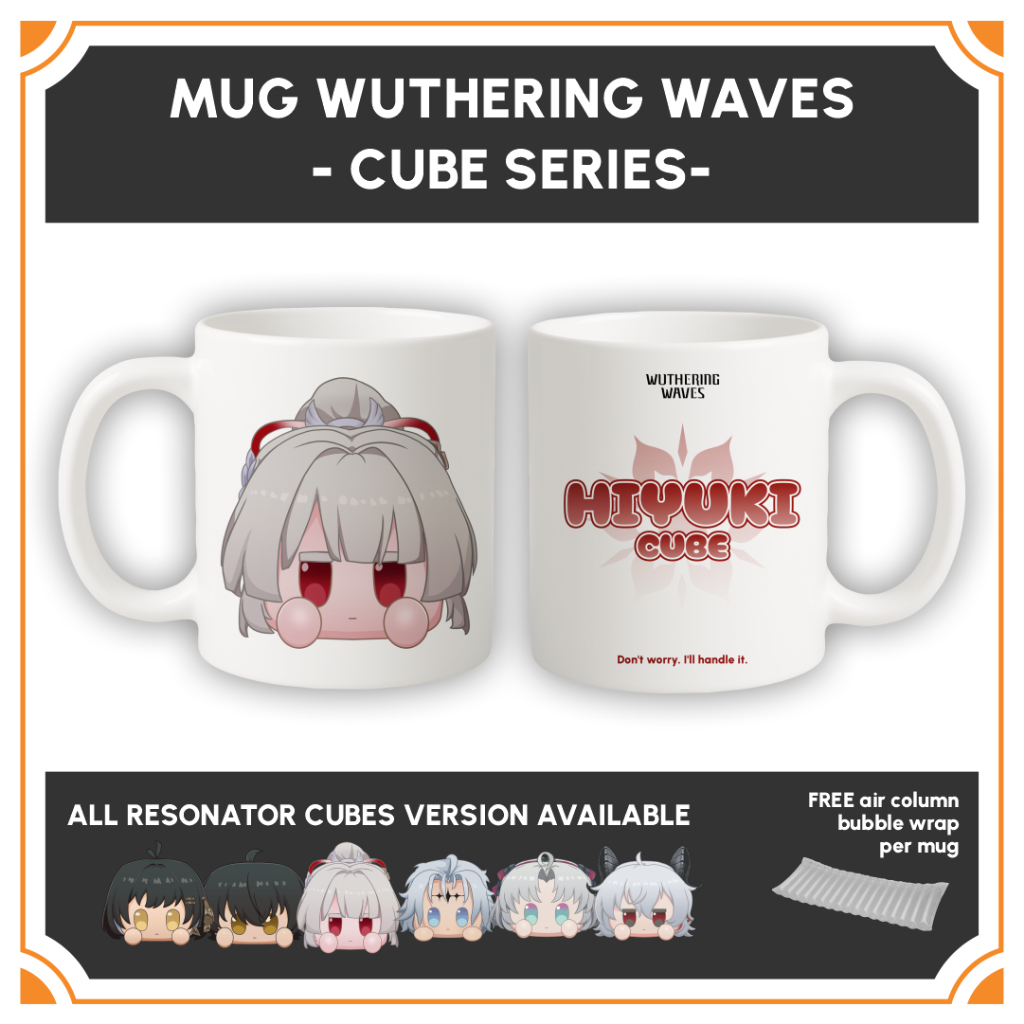 LOCKERROOM MUG  - Wuthering Waves Cube Series. CUBES VERSION Hiyuki, Denia dll. Mug - 11 Oz