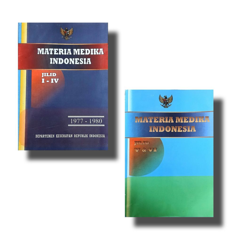 Sepaket Buku ( MMI ) Materia Medika Indonesia Jilid I - IV  Jilid V dan VI 1977 - 1980